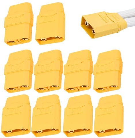 XT90 Câble mâle femelle – 5 paires de connecteurs XT 90 pour batterie, prises servo RC et fils pour jeunes, professionnels, débutants