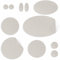 aZengear Repair Patches for Down Jackets, Puffer Coats, Waterproof, Self-Adhesive, Pre-Cut, Tear-Cold-Heat-Resistant Nylon Polyester Fabric, Fix Air Mattress, Inflatables, Tents (11 Pcs, Stone White)