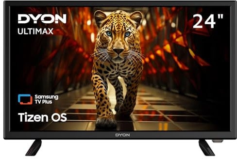 DYON ULTIMAX 24H-TI-W - 24 Zoll (60 cm) HD Smart TV mit Samsung Tizen OS, Triple Tuner (DVB-C/-S2/-T2), Samsung Smart Hub, Prime Video, Netflix, Disney+ [2025]