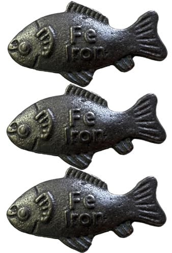 3 Pack Iron Fish for Iron Deficiency, Cast Fish for Cooking, Compact 7cm by 4cm Size, DurableMaterial, Ideal for Home Cooking and Outdoor Use