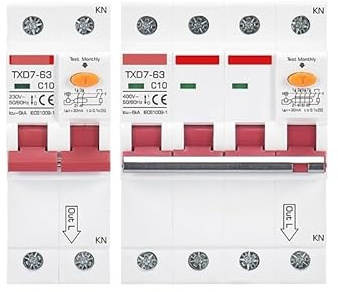 Disjoncteur Disjoncteur monophasé triphasé RCBO 16A 32A 63A 2P 3P 4P 30MA 300MA RCCB AC380V Protection électrique du moteur(16A)