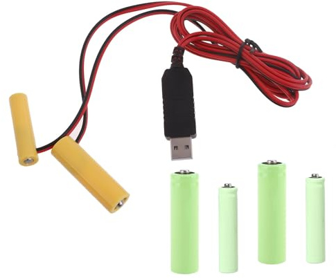 PEPWE Convertisseur de puissance USB 1 en 2 AAA + piles AA remplacent 3 piles AAA + AA 1,5 V pour télécommande LED lumière télécommande