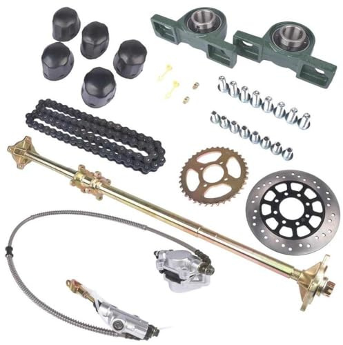 AP01 Hinterachsen-Set, 44 Zoll, mit Bremse, Kettenrad, kompatibel mit Go-Kart-Quad-ATV