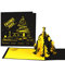 Cologne Cards 3D Weihnachtskarte „Dortmund Skyline - Weihnachten in Schwarz Gelb“ Weihnachtskarte mit Tannenbaum – für Dortmund-Fans