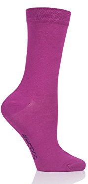 SockShop Ladies Colour Burst Vibrant Bamboo Socks with Smooth Toe Seams Pack of 1 Kiss From A Rose 4-8