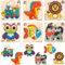 QUOKKA Holzpuzzle ab 1 2 Jahre - Montessori Spielzeug Puzzle ab 2 3 Jahre - Tiere Lernspiele Für Kinder - Holz Steckpuzzle Geschenk für Mädchen and Junge