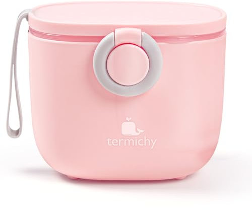 Milchpulver Portionierer, Termichy Milchpulver-Spender, 250g luftdichter tragbarer Milchpulver-Behälter für Reisen, mit Schaber und Löffel (Pink)