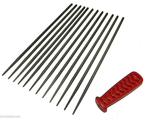 BMS 12 limas de Cadena de Sierra Redonda y Mango para Stihl MS170 017 14