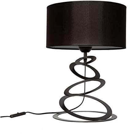 Light-Home Abajour Lampe de Chevet Chambre - Moderne Lampe De Table pour Chambre et Salon Élégante Lampe à Poser E27-45x30 cm - Noir et Noir