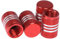 YUNHOME Ventilkappen Fahrrad Reifenventilkappen Ventildeckel 4 Pc/Set Liga De Moda Anti-Roubo Tampões De Válvula De Pneu De Carro Roda Pneus Eile Do Pneu Tampa De AR Capas Herméticas-Rot