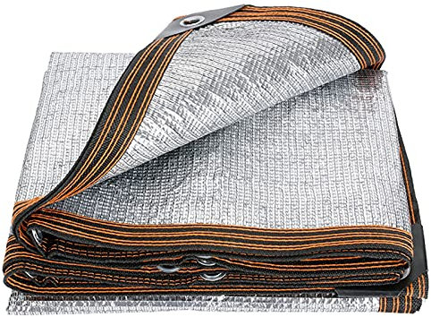 Filet d'Ombrage en Aluminium, Toile Ombrage Rectangulaire, avec Oeillets Tissu D'ombrage, Réfléchissant Anti UV 99%, Filet Protection Solaire pour Voiture/Chien/Serre/Jardin/Pergola (Size : 3×5m)