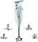 bamix Batidora de mano M350 MAXX con multicuchilla, Cuchilla carne/verduras, Mezclador, Disco giratorio de acero inoxidable, 300 W, 2 veloc., Made in Switzerland, Blanco/cromado