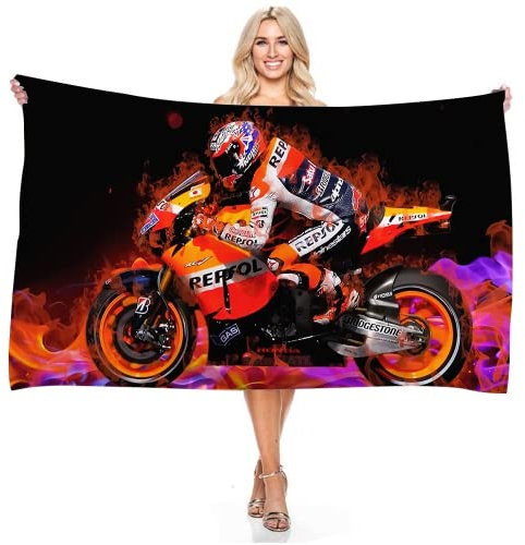 JXSMYT Motorrad Duschtuch Badetuch Handtuch Strandtuch 70 X 140cm,Motocross Motorcycles Badetuch Für Erwachsene, Mikrofaser Handtuch (1,70x140cm)