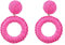 TOEECY Rattan Ohrringe für Frauen und Mädchen Creolen Groß Handgemachte Geflochtenes Böhmischer Ethnischer Stil Boho Retro Mode Persönlichkeit Strand Geschenke Schmuck (Rot)