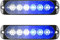 Willpower LED-Stroboskop-Warnleuchten, 10,9 cm, Weiß, Blau, 6 LEDs, Sicherheits-Notfall-Blinklicht, Bau-Gefahrenleuchte, LED-Lichtleiste für Auto, LKW, Van, Geländewagen, Boot, Oberflächenmontage, 2