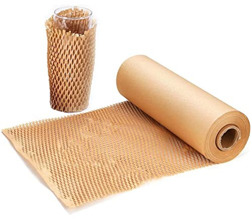 SZSYumUnion Rouleau de papier d'emballage en nid d'abeille - Alternative écologique au papier bulle pour déménager, emballer des arachides, expédier des produits cassables- 10 mètres x 30 cm