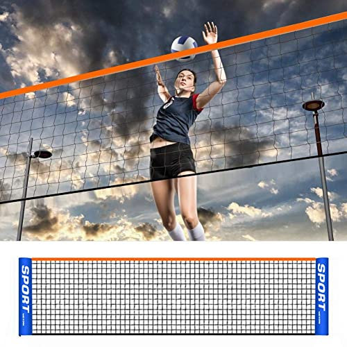 MISETA Tragbares Badmintonnetz Garten Outdoor Volleyball Netz 3 m / 4 m / 5 m / 6 m strapazierfähiges Nylon Einfache Einrichtung für Tennis Volleyball Training Sport (Größe: 4,1 m)