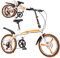 Tragbar Faltrad für Erwachsene Klapprad 6 Gang-Schaltung Klappfahrrad Quick-Fold-System Fahrräder Klappfahrrad für Outdoor Reisen Camping,White,20inch