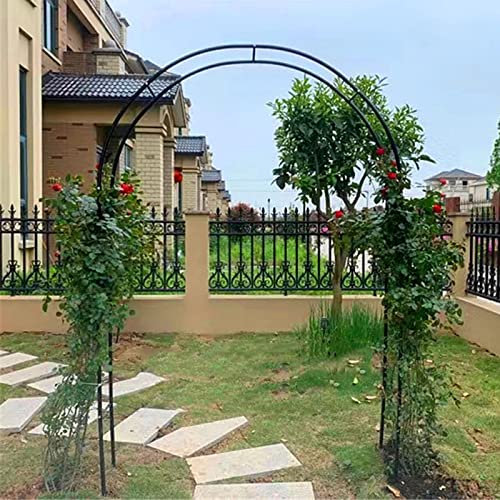 Metall Rosenbogen Torbogen Rankgitter Breite 120cm 140cm 160cm 180cm 200cm 240cm 280cm 300cm 350cm Großer Gartenbogen Für Kletterpflanzen, Freistehend Rosengestell Hochzeitsbogen ( Size : 240x220CM/7.