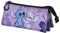 Disney Lilo y Stitch Stitch & Angel-Portatodo Triple FAN 2.0, Lila, 23 x 11 cm