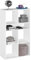 KOMTO Regal Weiß - Bücherregal Standregal Würfelregal Büroregal 65,8 х 30,7 х 112,5 cm Bücherschrank RIM6 für Kinderzimmer Regal Wohnzimmer