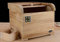 NIBHZ Conteneur de Riz en Bois Distributeur de Riz Conteneurs de Stockage de Riz avec Couvercle Coulissant et Tasse à Mesurer, Grand Distributeur de Céréales en Bois Distributeur,Beige-5KG
