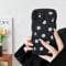 ZTOFERA Case for iPhone 11, Cute Curly Wave Frame Daisy Pattern Liquid Silicone Case, Flexible Shockproof Protective Bumper Cover for iPhone 11 6.1 - Black