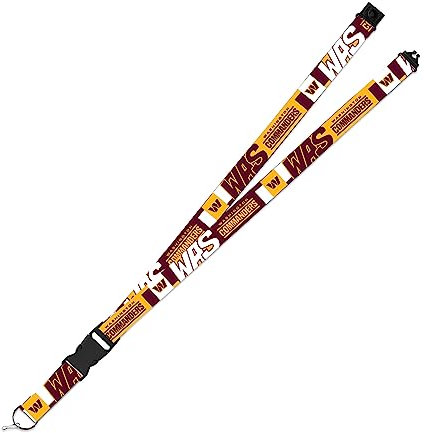 Rico Industries NFL Football Washington Commanders Umhängeband mit Sicherheitsverschluss, Unisex, 48,3 x 2,5 cm, Flash