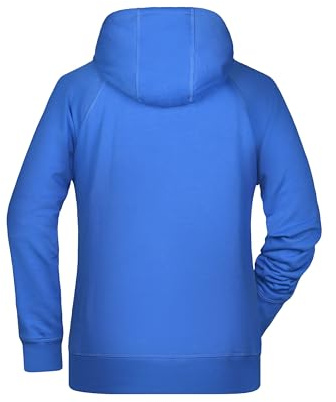 James & Nicholson Damen Kapuzensweat - Hochwertiger Hoody aus Bio-Baumwolle mit tailliertem Schnitt | Farbe: cobalt | Grösse: S