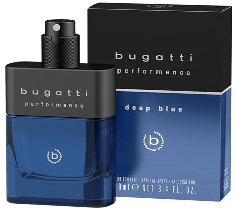 bugatti performance deep blue Parfüm Herren 100 ml I Frisch-fougères Eau de Toilette Herren Parfüm mit Bergamotte, Pfeffer, Sandelholz, Moschus & Amber I Leistungsstark mit aquatisch-lebendigen Noten