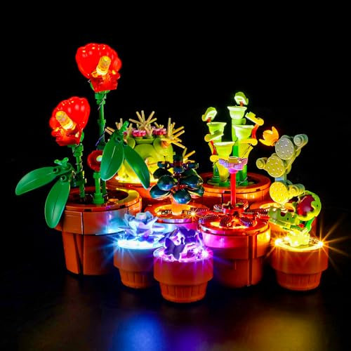 BRIKSMAX 10329 Led Licht für Lego Mini Pflanzen - Compatible with Lego Icons Bausteinen Modell - Ohne Lego Set