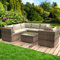 BRAST® Gartenmöbel Lounge Set | 4-5 Personen viele Modelle & Farben | inkl. extra Dicke Kissen | TÜV geprüft | Outdoor Loungemöbel Sitzgruppe Essgruppe Garnitur | Harmony Braun