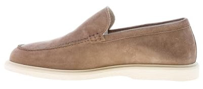 Hogan Uomo Mocassino H616 in camoscio PALUDE con vaschetta. Suola in Gomma Color Marrone Size 42 EU (UK 8)