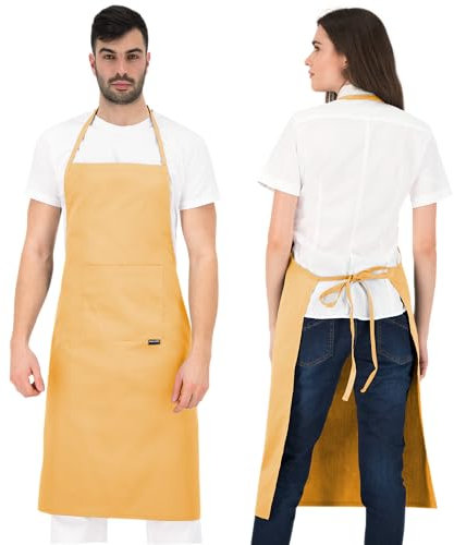 PALLTEX Borago Kochschürze Männer Kochschürze Damen Schürze Damen Schürze Herren für Kochen Basteln Malen Backen (Melone)