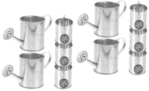 MILISTEN 2 Sets Metall Miniatur Bewässerung Für Puppenhaus Mini Garten Zubehör Jungen Und Mädchen Rollenspiel Spielzeug Zaun Blumentopf 5 Stück * 2