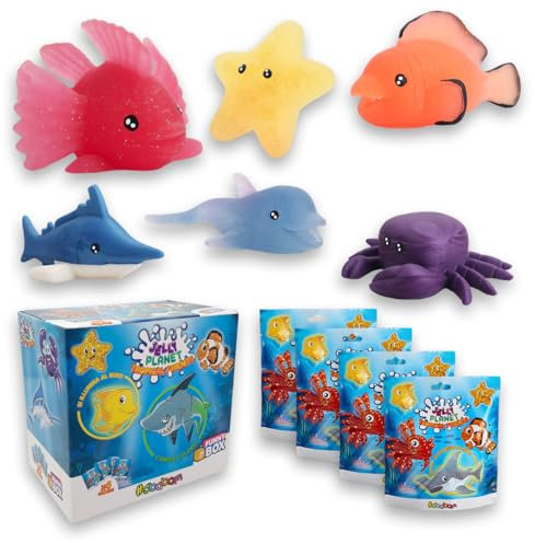 Sbabam Funny Box Tropical Friends Jelly Planet, Kiosk Spiele für, Tiere Spielzeug für Weiche Duftende, Finden Sie Farbwechsler - Tiere für, Baby Geschenk 4 Stücke