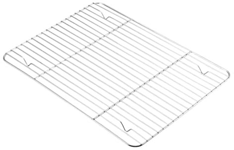 Teglia rettangolare in acciaio inox for biscotti con griglia e griglia di raffreddamento rimovibile, vassoio antiaderente for utensili da cucina, adatta for forno(M grill)