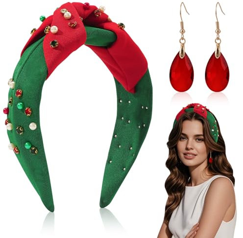 MACULPER 2pcs Serre Tête Noël Femme - Accessoire et Bandeaux de Noël pour Femmes et Filles
