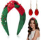 MACULPER 2pcs Serre Tête Noël Femme - Accessoire et Bandeaux de Noël pour Femmes et Filles