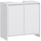 HOMCOM Mueble Bajo Lavabo Mueble para Debajo del Lavabo Moderno con Estante Pie Anti-vuelco Carga 40 kg 60x30x60 cm Blanco
