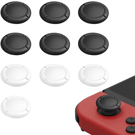 Hawdows Agarres para el Pulgar, 3 Pares Thumb Grip Set, Tapones para Joystick, Capuchón de Reemplazo para Joystick para Nintendo Switch, Switch Lite y Controlador OLED de Switch (Negro y Blanco)