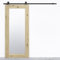 SEART Holzschiebetür in Eiche Mirror (roh), Tür mit Spiegel 90x210 cm