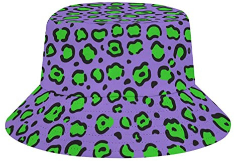 Unisex Anglerhut Leopard Neon Fischerhut Schnell Trocknende Fishermütze Retro Strandhut Für Camping Frühjahr Reisen
