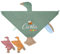 Kodinsiivous Personalisiertes Baby-Schmusetuch Mit Namen - 100% Musselin Bio-Baumwolle Schnuffeltuch, Geschenk zur Geburt für Junge & Mädchen, Babydecke (Bohnengrün)