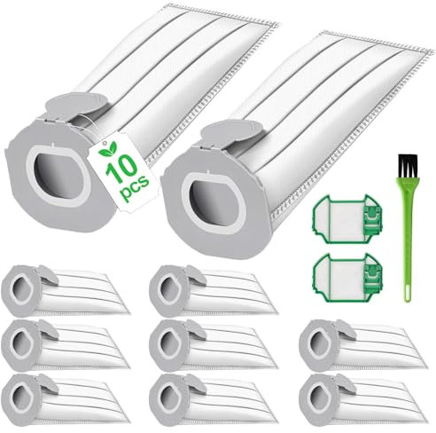 10 bolsas de aspiradora compatibles con Vorwerk Kobold VK7 FP7, VK7 bolsas para aspiradora Vorwerk Premium Filtertüte Ersatzbeutel para Kobold VK7