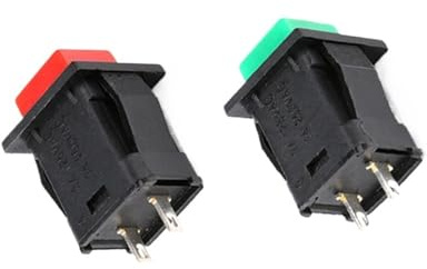 10Pcs Push Button Switch DS-429 14mm Momentary Switch Square 1A/250VAC 3A 125V Red/Green Reset/No Lockout 11.3 * 12.3MM IDGTTLDF(Red 10)