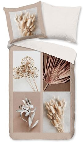 Good Morning Baumwoll-Bettwäsche 135x200 Kami Bilder Natur Gräser Halme Sand beige 30999