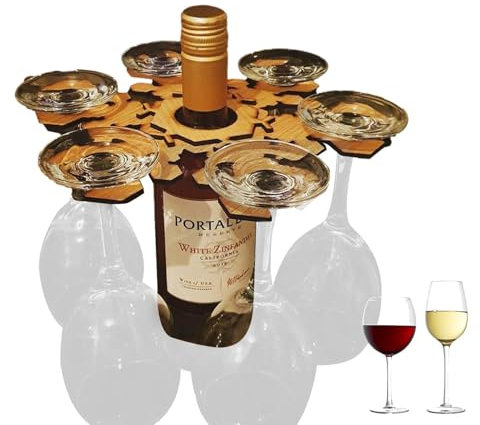 YTGOCN Weinregal mit Glashalter, Weinglasständer aus,Weinglasständer Weinflasche Glas Organizer Weinregal - Glatte Weinhalter und Brillenständer Weinbecher Küchenbar Organizer