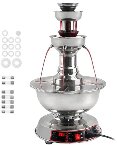 levigationlu Fontaine à Vin électrique à 3 Niveaux, Réglage 0-100℃, Distributeur De Boissons Chaudes Commerciales De 3.5L, pour Fête De Mariage