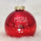 Personalisierte Weihnachtskugel aus Echtglas, 8 cm mit Deinem Namen & Wunschmotiv (01_Rot, Wichtel)